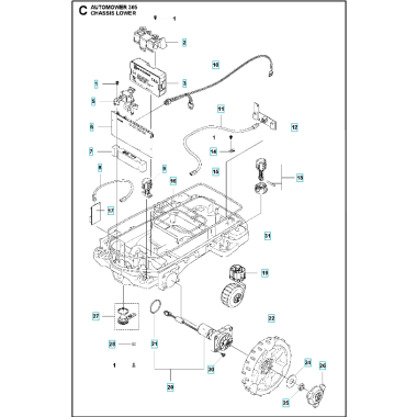 Automower® 305 - 2020 - Chassis nederst