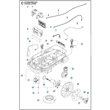 Automower® 405X - 2023 - Chassis nederst