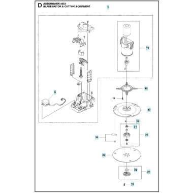 Automower® 405X - 2023 - Knivmotor og skæreudstyr