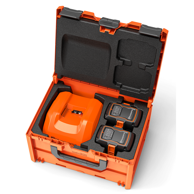 Husqvarna batteri lade kit inkl. 2 x 40-B330X + 1 x 40-C750X