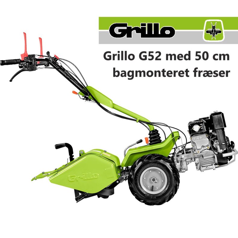Grillo G52 To-hjulstraktor med bagmonteret frser