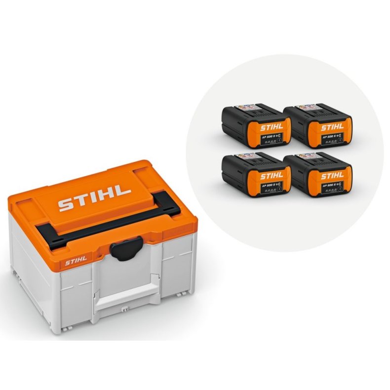 Stihl Batteriboks M med 4x AP 500 S