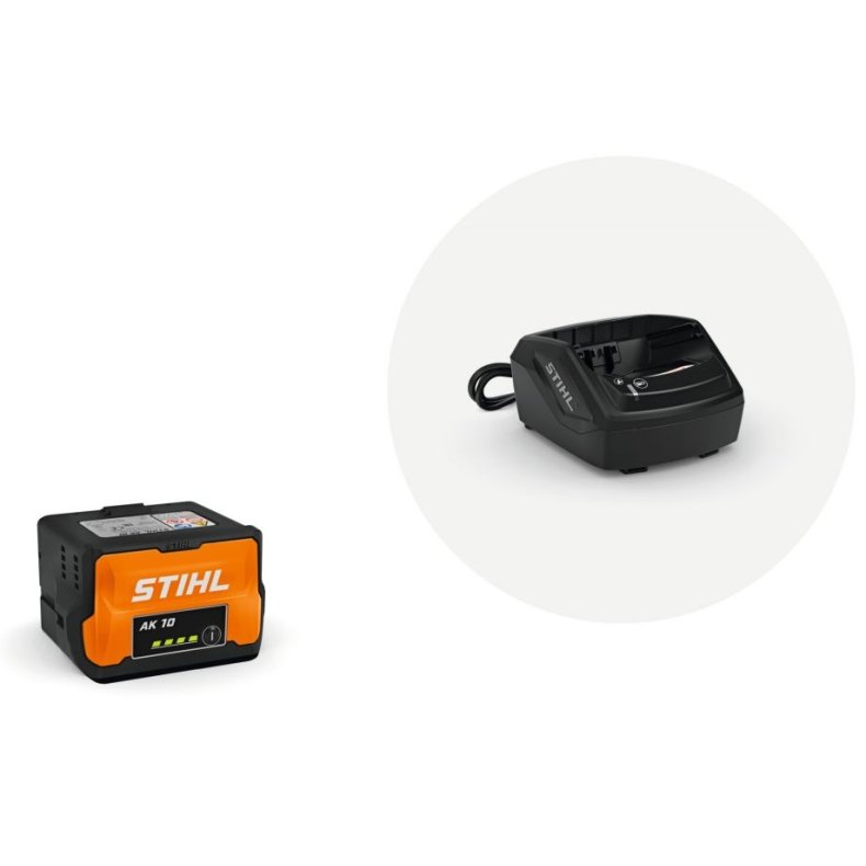 Stihl startst med batteri AK 10 og oplader AL 101