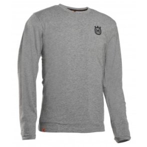 Husqvarna bluse lang�rmet, st�lgr�
